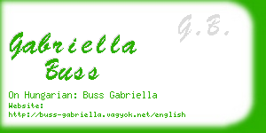 gabriella buss business card